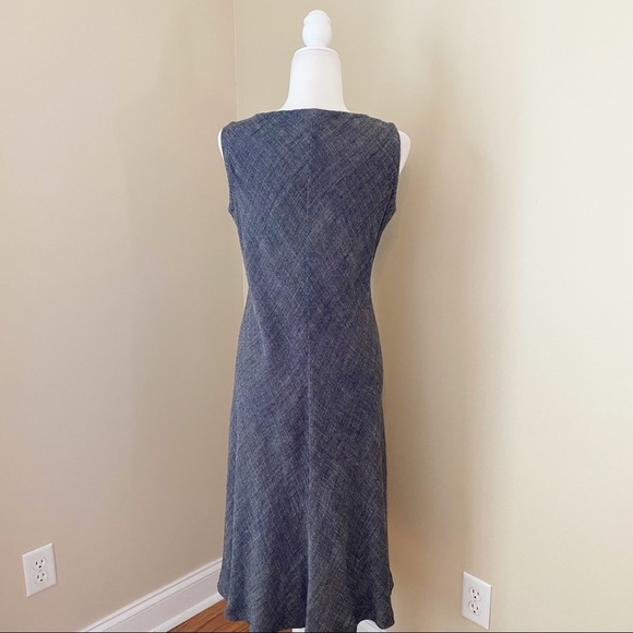 Eileen Fisher 2-Piece Linen Blend Dress and Fray Trim Jacket - Small Petite - Picture 5 of 16